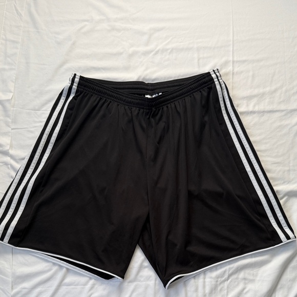 adidas Pants - adidas Black Athletic Shorts with White Side Stripes